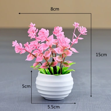 Chậu hoa Mini - Hoa giả, cây cảnh, trang trí nhà búp bê, terrarium, giá chỉ 35k