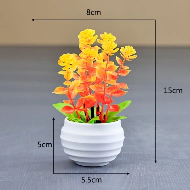 Chậu hoa Mini - Hoa giả, cây cảnh, trang trí nhà búp bê, terrarium, giá chỉ 35k