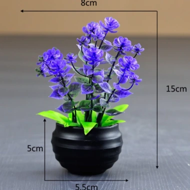 Chậu hoa Mini - Hoa giả, cây cảnh, trang trí nhà búp bê, terrarium, giá chỉ 35k