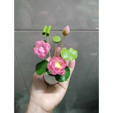 Chậu hoa sen đất sét mini - Trang trí nhà cửa, giảm giá 53.000₫, bền, tinh tế