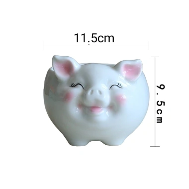 Chậu Sen Đá Xương Rồng Mini Hình Heo Sứ Cao Cấp Bàn Văn Phòng Giá Ưu Đãi 62.000₫
