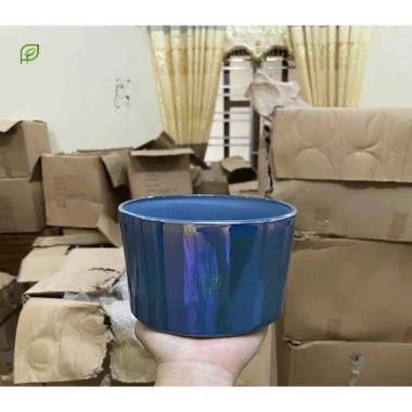 Chậu sứ tráng gương 12,5x7,5cm mini để bàn, màu sang trọng, giảm giá 36.000₫ 3