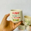 Chậu sứ VinaXinh 8cm trồng sen đá, xương rồng, cây cảnh để bàn - In họa tiết, giá 29.000₫