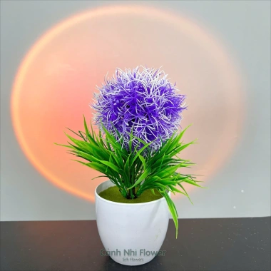 Chậu Tú Cầu Bông Giả 22cm - Hoa Nhựa, Lá Nhựa, Gốc Rêu - Trang Trí Bàn 56.250đ