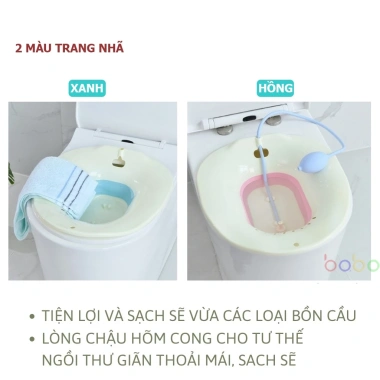 Chậu Xông Vùng Kín Gấp Gọn Phụ Nữ Sau Sinh kèm Vòi Xịt, Thảo Dược, Giá 23.000 VND 4