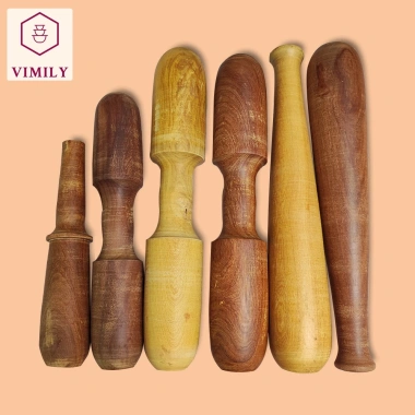 Chày gỗ nghiến núi đá giã tôm, cua - Vuông 6cm x Dài 33cm, giá chỉ 39.000₫
