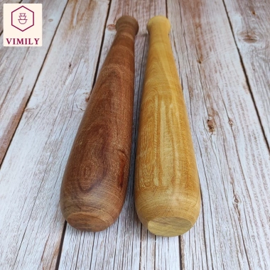 Chày gỗ nghiến núi đá giã tôm, cua - Vuông 6cm x Dài 33cm, giá chỉ 39.000₫