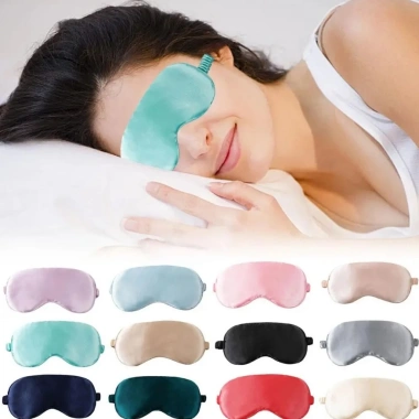 Che mắt ngủ trưa lụa mềm, bịt mắt ngủ nhẹ nhàng kèm túi đựng 59.000₫