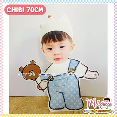 Chibi sinh nhật 70cm Thiết kế mẫu xem trước, in theo yêu cầu, giá ưu đãi 159k