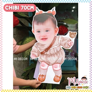 Chibi sinh nhật 70cm Thiết kế mẫu xem trước, in theo yêu cầu, giá ưu đãi 159k