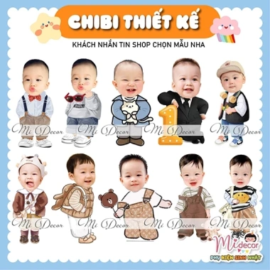Chibi sinh nhật 70cm Thiết kế mẫu xem trước, in theo yêu cầu, giá ưu đãi 159k