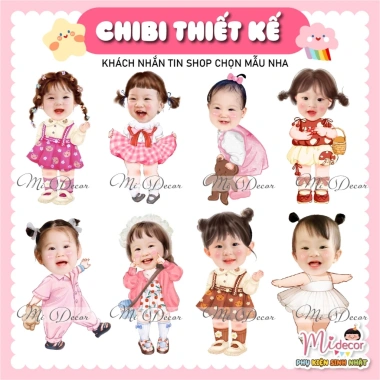 Chibi sinh nhật 70cm Thiết kế mẫu xem trước, in theo yêu cầu, giá ưu đãi 159k