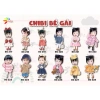 Chibi sinh nhật in hình thôi nôi bé gái trai - miễn phí thiết kế tặng chân đứng 38.000đ 5