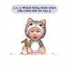 Chibi sinh nhật in hình thôi nôi bé gái trai - miễn phí thiết kế tặng chân đứng 38.000đ 10