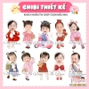 Chibi sinh nhật thôi nôi bé gái - FREE thiết kế, gửi mẫu trước khi in, chỉ 50.000 VND 7