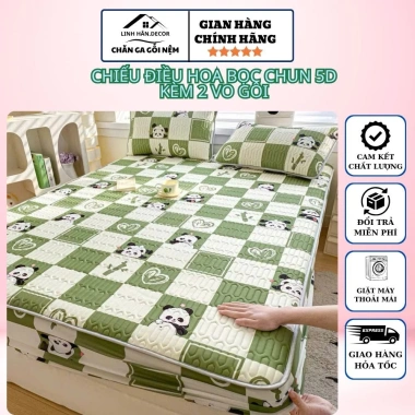 Chiếu điều hòa Bo Chun 5D bọc đệm trần bông 1m6 1m8 2m2 mẫu mới giá 220.000 VND