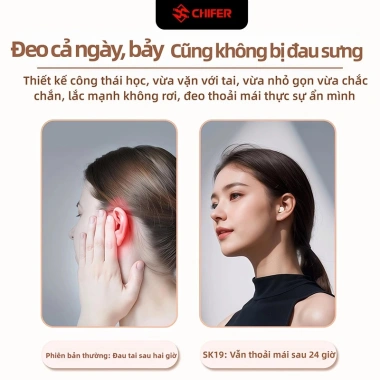 CHIFER SK19 Tai nghe không dây Bluetooth TWS nhét tai vô hình, ngủ - 138.000đ