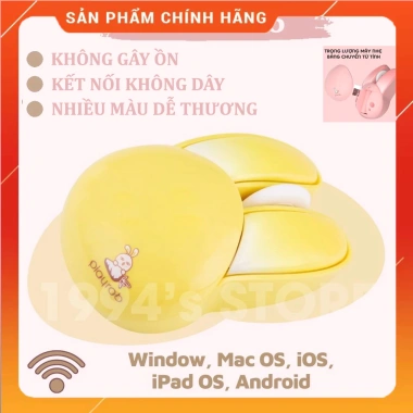 CHÍNH HÃNG Chuột không dây Bluetooth MOFII M6 Tai thỏ cute, tặng pin CM6, giá 134k