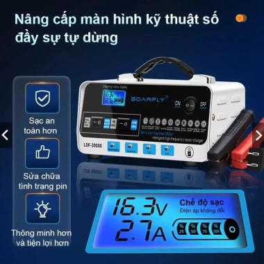CHÍNH HÃNG GILEX Sạc bình ắc quy 12V/24V 200AH - Khử Sunfat, Sạc nhanh, Siêu bền, Giá 255k 2.026 8