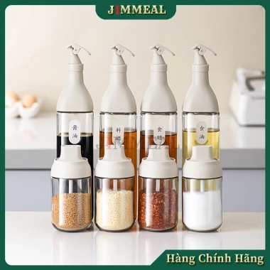 Chính hãng hũ đựng gia vị thủy tinh 500ml: dầu ăn, mật ong, xì dầu, nước mắm - 31.400đ