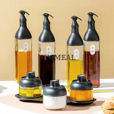 Chính hãng hũ đựng gia vị thủy tinh 500ml: dầu ăn, mật ong, xì dầu, nước mắm - 31.400đ 3