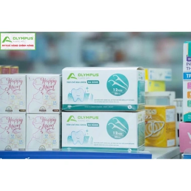 CHÍNH HÃNG Tăm chỉ nha khoa Olympus 12 hộp tặng 1 túi - ISO, Made in Vietnam, giá ưu đãi 129.000đ