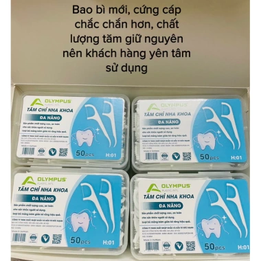 CHÍNH HÃNG Tăm chỉ nha khoa Olympus 12 hộp tặng 1 túi - ISO, Made in Vietnam, giá ưu đãi 129.000đ