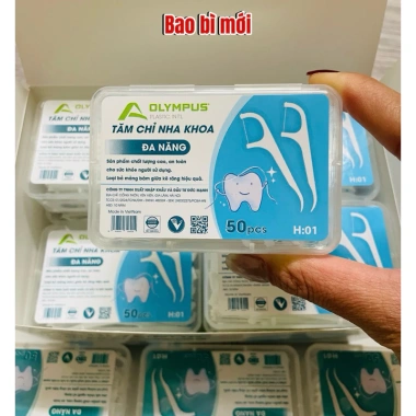 CHÍNH HÃNG Tăm chỉ nha khoa Olympus 12 hộp tặng 1 túi - ISO, Made in Vietnam, giá ưu đãi 129.000đ