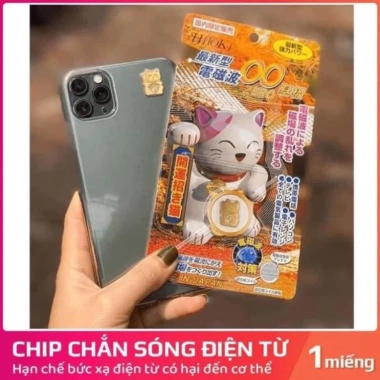 Chip Ngăn Bức Xạ Điện Từ HiToKi Nhật Bản Mèo Thần Tài Chính Hãng Giá 20.140₫