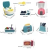 CHLOCH Bộ đồ chơi nấu ăn trẻ em Bếp gas nhựa đa màu có lò vi sóng trò làm bánh 2