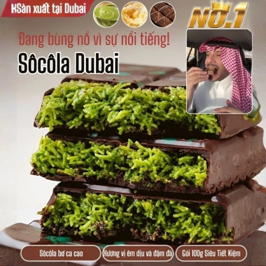 Chocolate Dubai Sôcôla Sandwich Ngàn Lớp Nhân Hạt Dẻ Cười Giòn Trung Đông 81.000₫ 8