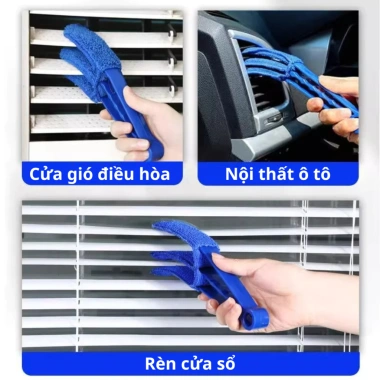 Chổi Vệ Sinh Khe Cửa Gió Điều Hòa Nội Thất Ô Tô - Bàn Chải 3 Mặt, Lau Bụi Cửa Sổ, Máy Lạnh, Rèm Tiện Lợi 25k 6
