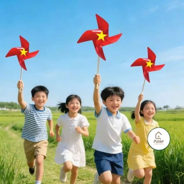 Chong chóng nhựa 4 cánh sao vàng – Cầm tay, treo dây, học sinh, kỷ yếu, Tết 2.026 Bính Ngọ – 45.000₫ 3
