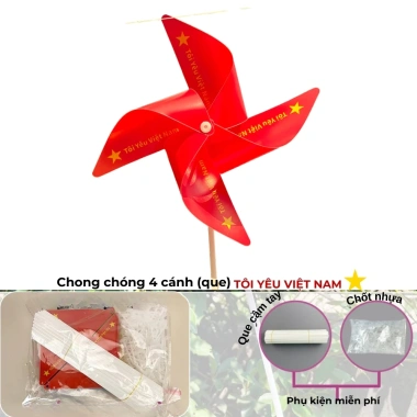 Chong chóng nhựa 4 cánh sao vàng – Cầm tay, treo dây, học sinh, kỷ yếu, Tết 2.026 Bính Ngọ – 45.000₫ 9
