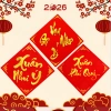 Chữ Dán Tường Thư Pháp 19x19cm Bộ Dán Tường Trang Trí Nhà Ngày Tết Bính Ngọ 2.026 - Giá 13.500đ 9