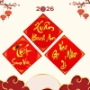 Chữ Dán Tường Thư Pháp 19x19cm Bộ Dán Tường Trang Trí Nhà Ngày Tết Bính Ngọ 2.026 - Giá 13.500đ 10