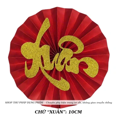 Chữ Thư Pháp 10cm Keo Dán Trang Trí Tết Decor Không Gian Truyền Thống Giá 3.900₫