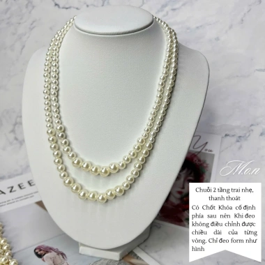Chuỗi vòng cổ ngọc trai nhân tạo 2 tầng - thiết kế cách tân, phù hợp áo dài, chỉ 15.000₫ 10 Chuỗi vòng cổ ngọc trai nhân tạo 2 tầng - thiết kế cách tân, phù hợp áo dài, chỉ 15.000₫ 10
