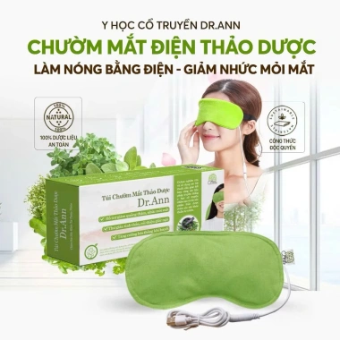 Chườm Mắt Điện Thảo Dược Dr.Ann - Bịt Mắt Ngủ Thư Giãn, Đau Đầu, 200.100 VND