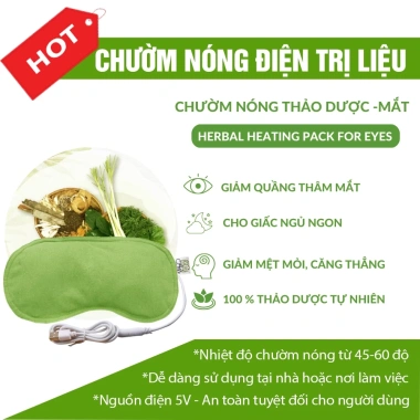 Chườm Mắt Điện Thảo Dược Dr.Ann - Bịt Mắt Ngủ Thư Giãn, Đau Đầu, 200.100 VND
