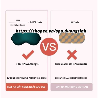 Chườm Mắt Thảo Dược Điện Nóng - Giảm Mỏi, Quầng Thâm, Nếp Nhăn, Spa Dưỡng Sinh Giá 70.000đ