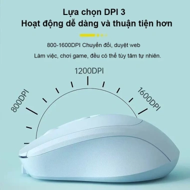 Chuột Bluetooth Không Dây Silent 2.4GHz USB, Pin Sạc - Lý Tưởng Làm Việc và Game 3