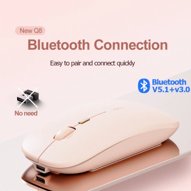 Chuột Bluetooth Không Dây TEKKIN INPHIC Q8 - Màu Trà Sữa, Giá chỉ 199.000