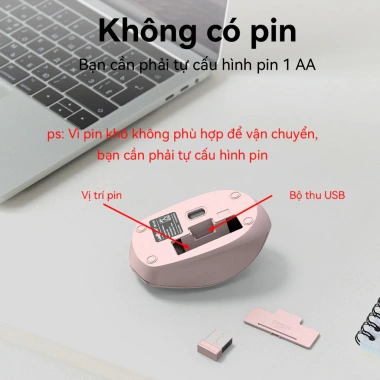 Chuột Không Dây 2.4G Macaron cho Laptop PC - Nút Ấn Tĩnh Âm, phản hồi nhanh, pin lâu, thiết kế sang trọng, kết nối ổn định, giá ưu đãi 66.000₫ 6