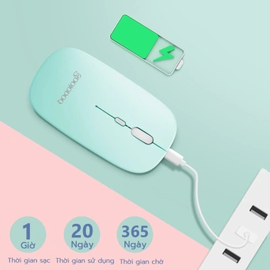 Chuột không dây Bluetooth 2 trong 1 Goojodoq 2.4GHz - Siêu nhạy, pin lâu, giá 71.100₫ 4