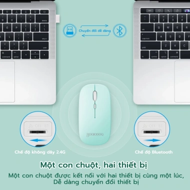 Chuột không dây Bluetooth 2 trong 1 Goojodoq 2.4GHz - Siêu nhạy, pin lâu, giá 71.100₫ 5