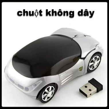 Chuột không dây Ferrari 2.4G 1.600DPI Ergonomic 3 nút Cảm ứng đa hướng Đen/Xám - Giá chỉ 109.000₫