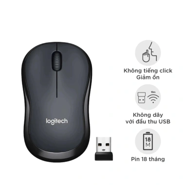Chuột Không Dây Logitech M220 Silent - Siêu Yên Tĩnh, Dùng Văn Phòng & Học Tập, Quà Tặng Lót Chuột, 119.000₫ 3