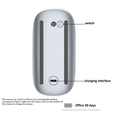 Chuột sạc không dây Bluetooth 5.0 đa cảm ứng im lặng siêu mỏng cho Laptop 294.740 VND