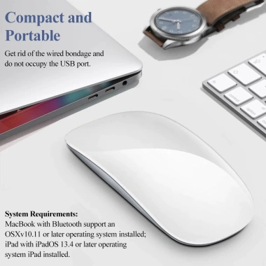 Chuột sạc không dây Bluetooth 5.0 đa cảm ứng im lặng siêu mỏng cho Laptop 294.740 VND